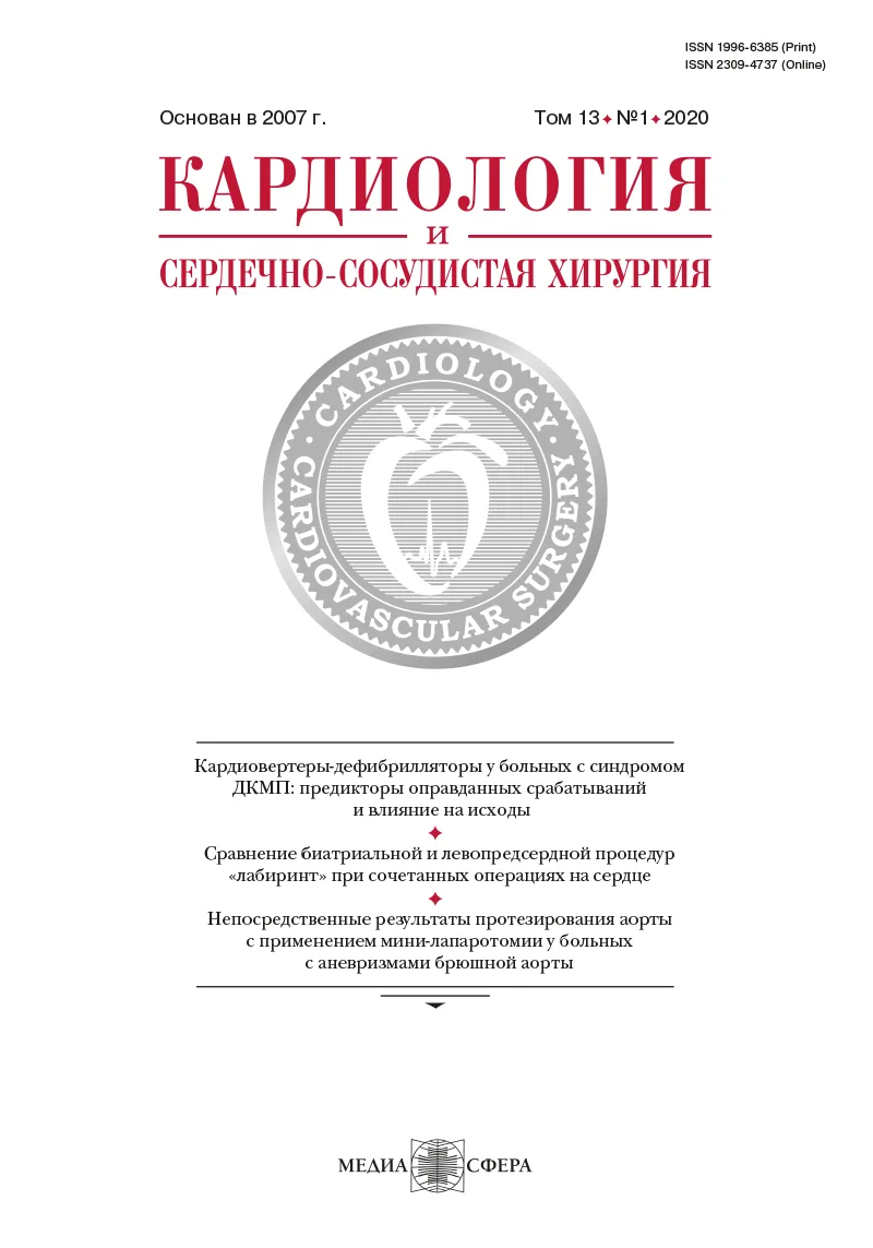 Феномен старческой астении у пациентов кардиохирургической клиники